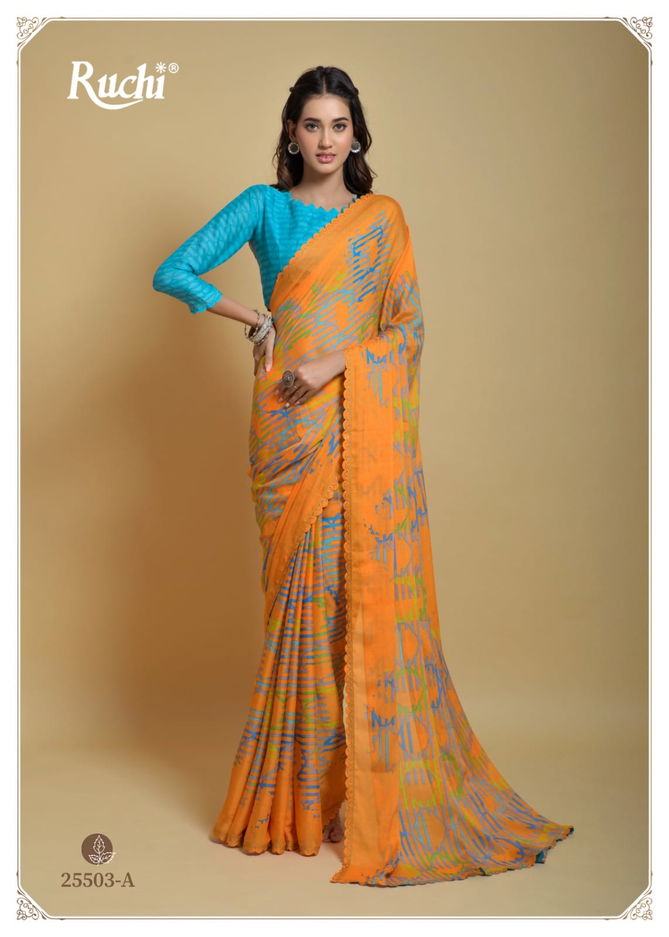  Raagsutra By Ruchi Silk Georgette Printed Sarees Catalog